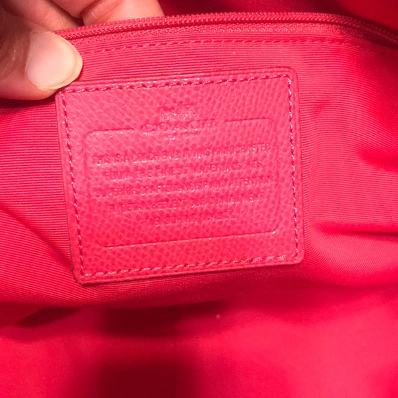 Coach Signature Saddle and Pink Coated Canvas Bag - Picture 11 of 16